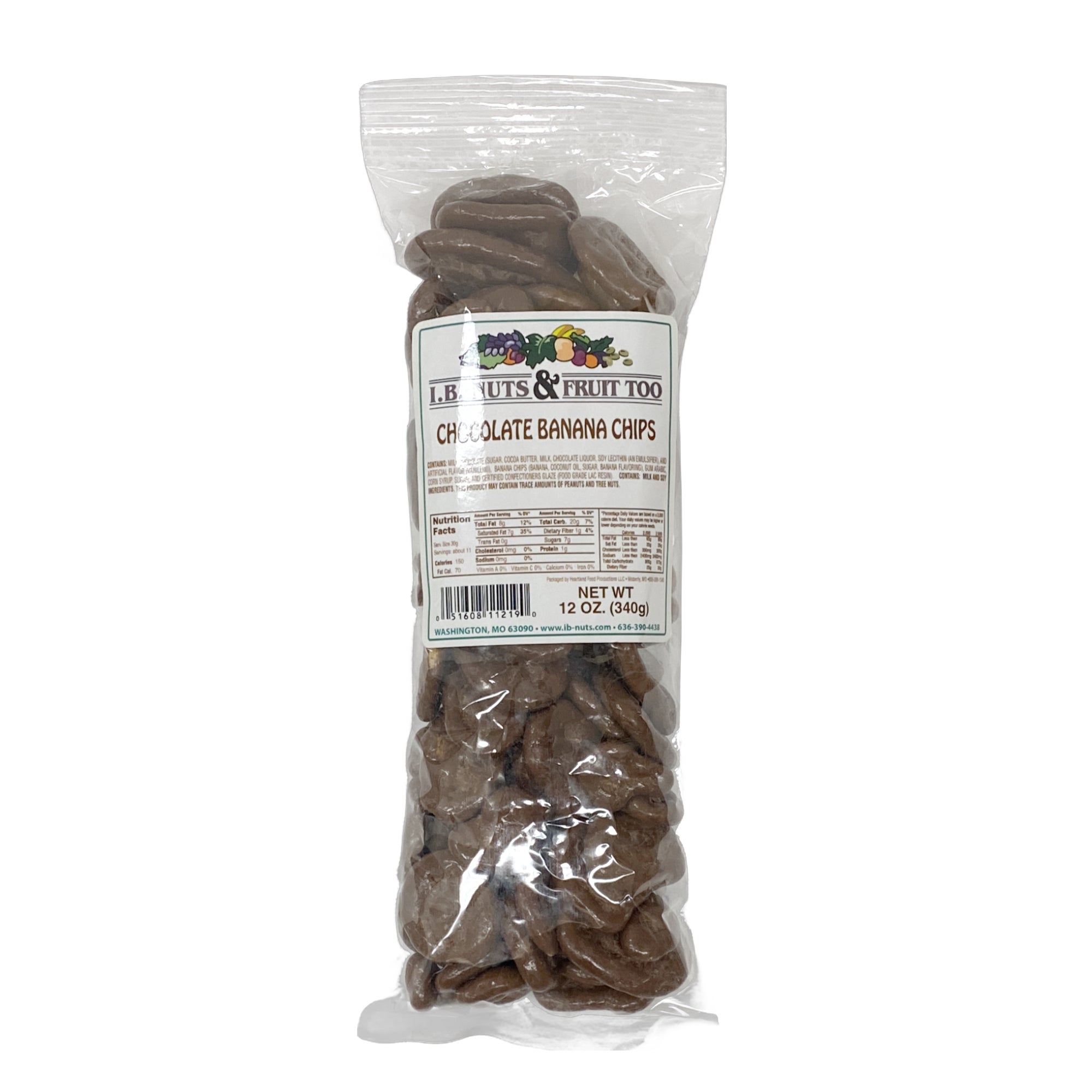 Chocolate Banana Chips 12oz IB Nuts Premier Gifting Solutions for