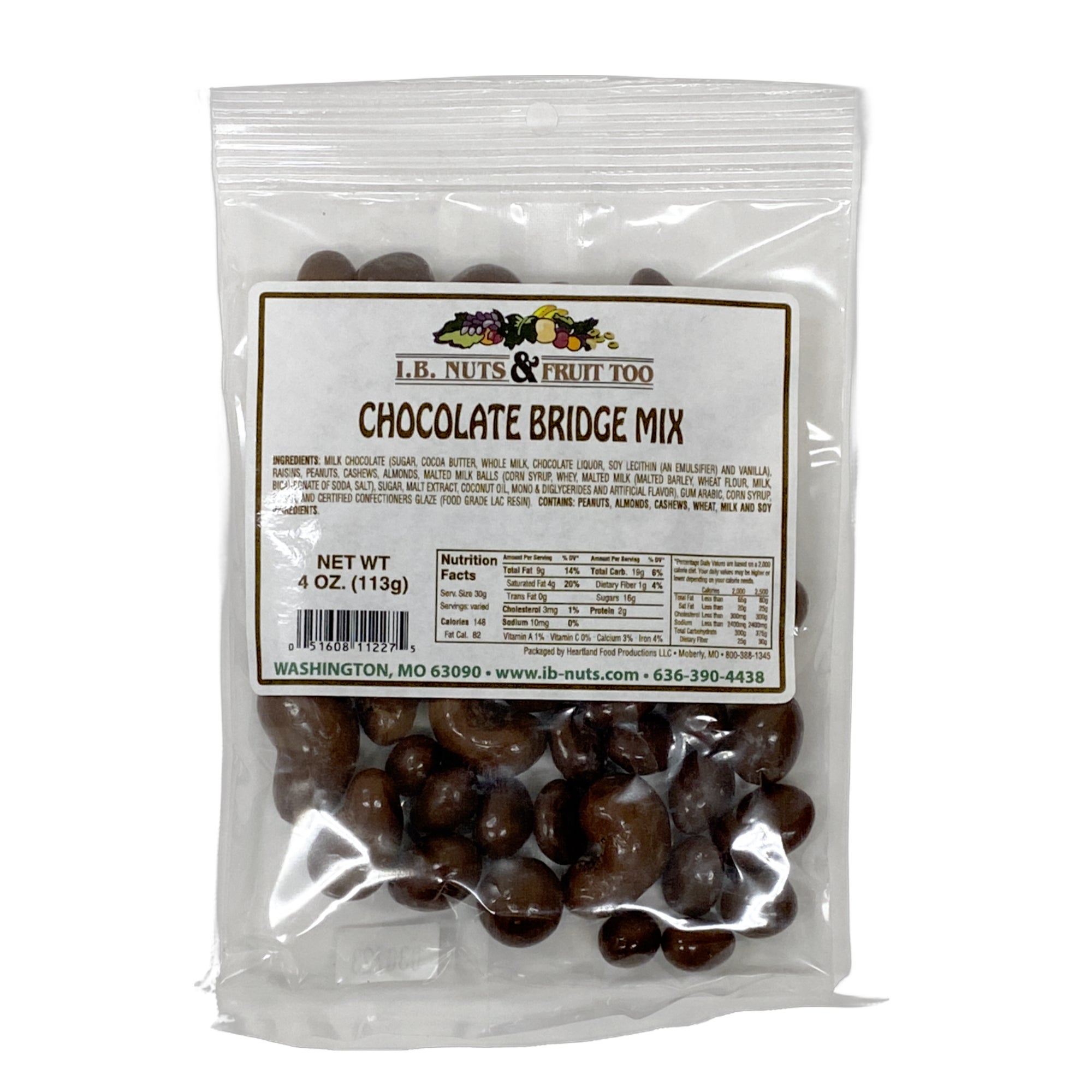 Chocolate Bridge Mix 4oz IB Nuts Premier Gifting Solutions for All